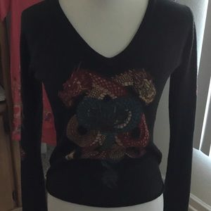 BIZZ black dragon sweater